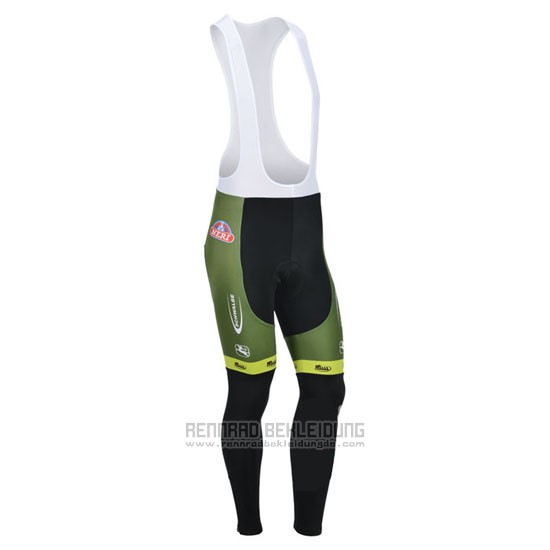 2013 Fahrradbekleidung Vini Fantini Grun und Shwarz Trikot Langarm und Tragerhose